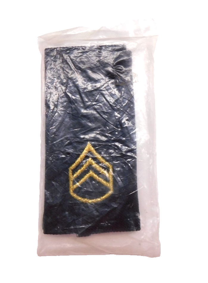 US Army SSG Soft Epaulet Shoulder Insignia Mark Enlisted Rank Male ASU Large NEW