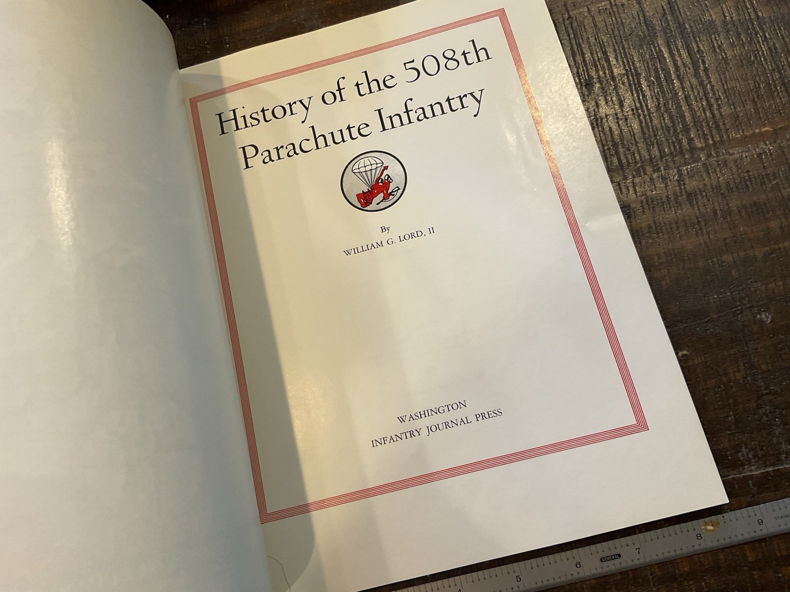 1977 REPRINT OF WWII 508TH PIR PARATROOPER UNIT HISTORY