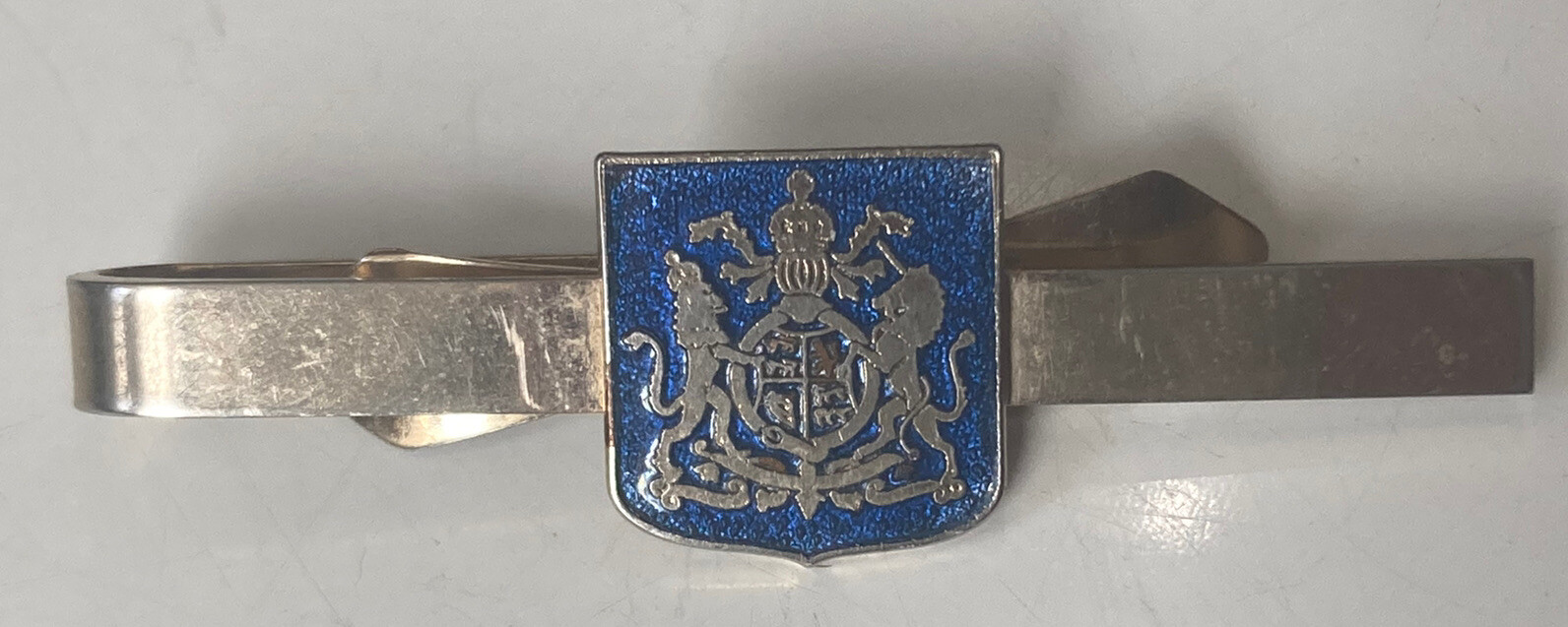 British Army Warrant Officer RSM Blue & Goldtone Tie Bar Tie Clip