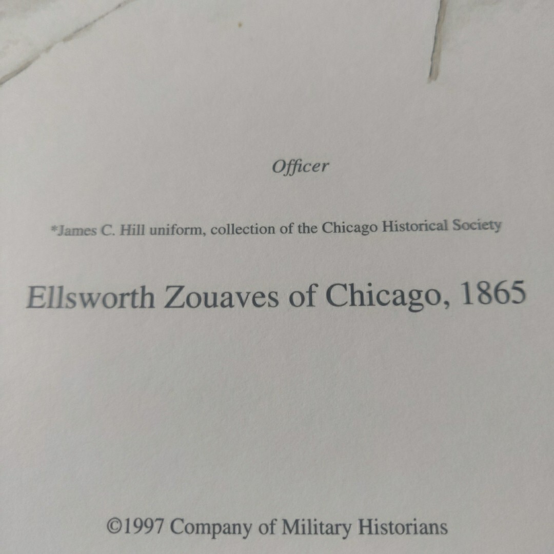 Military Uniforms in America Print Plate 757 Ellsworth Zouaves of Chicago 1865