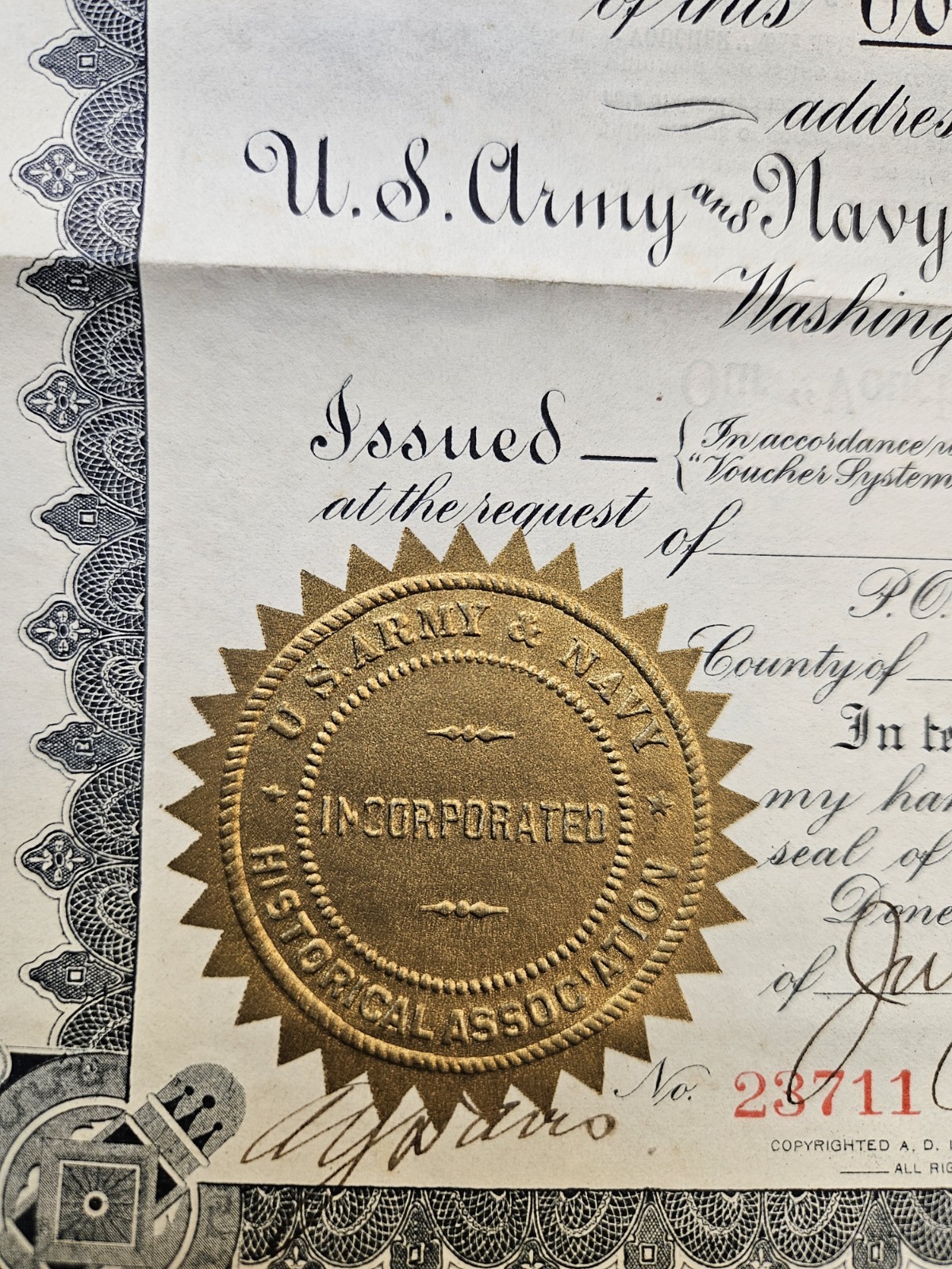 Rare Vintage Civil War 1865 Military Historical Discharged Papers Book Army Navy