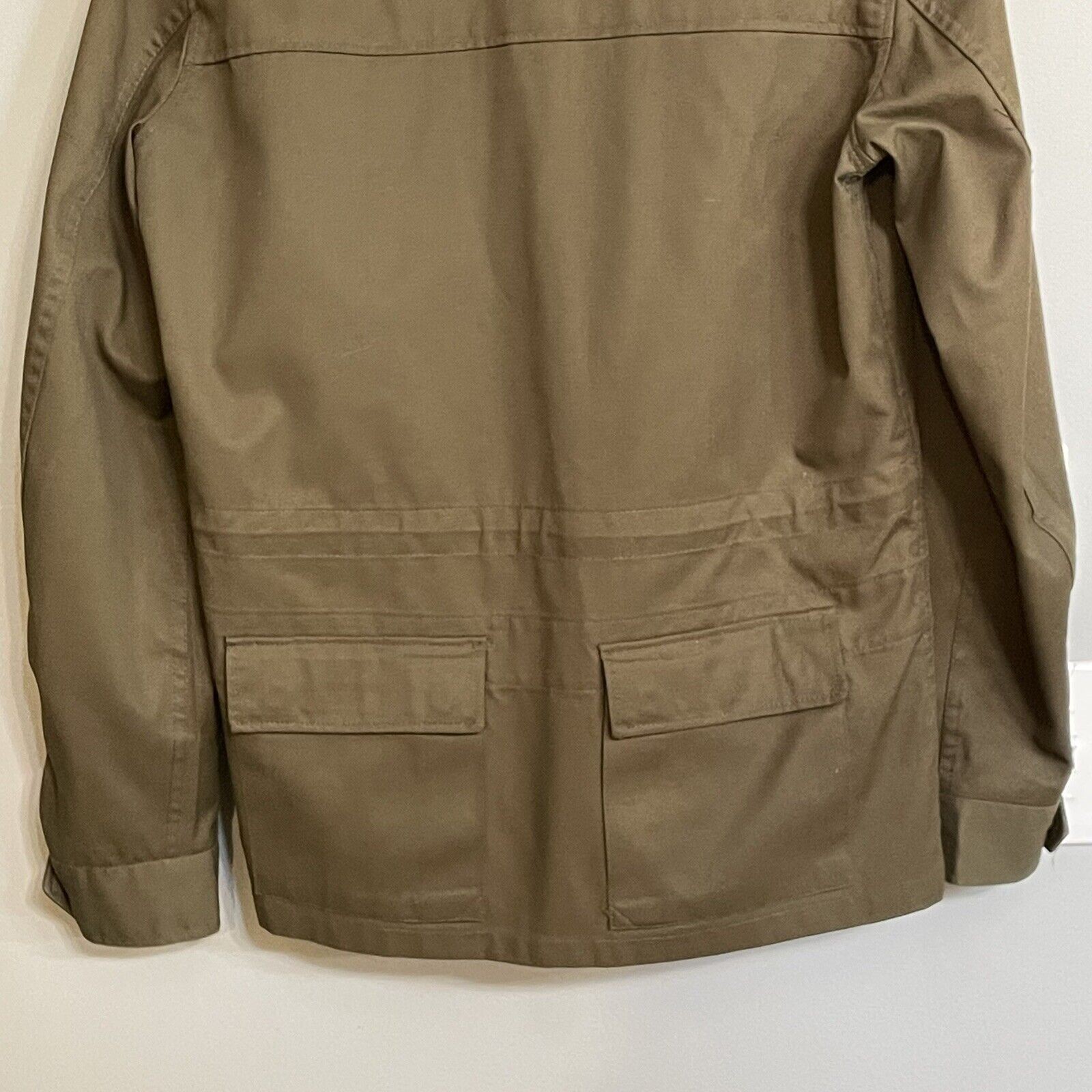 Vtg Ozkn Presov Czech Field Military Jacket Button Up Waist Tie Size Large