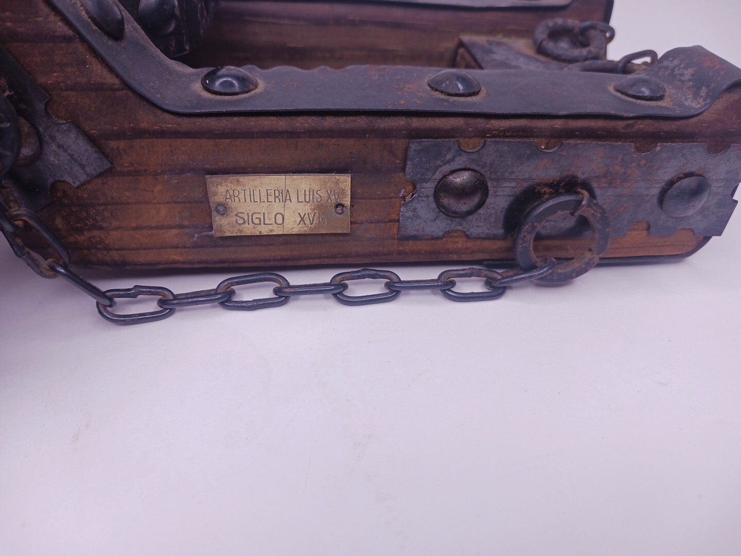 Vtg Artilleria Luis XV Siglio XVIII Replica Wood Display Cannon 14.5″ 9″ Barrel