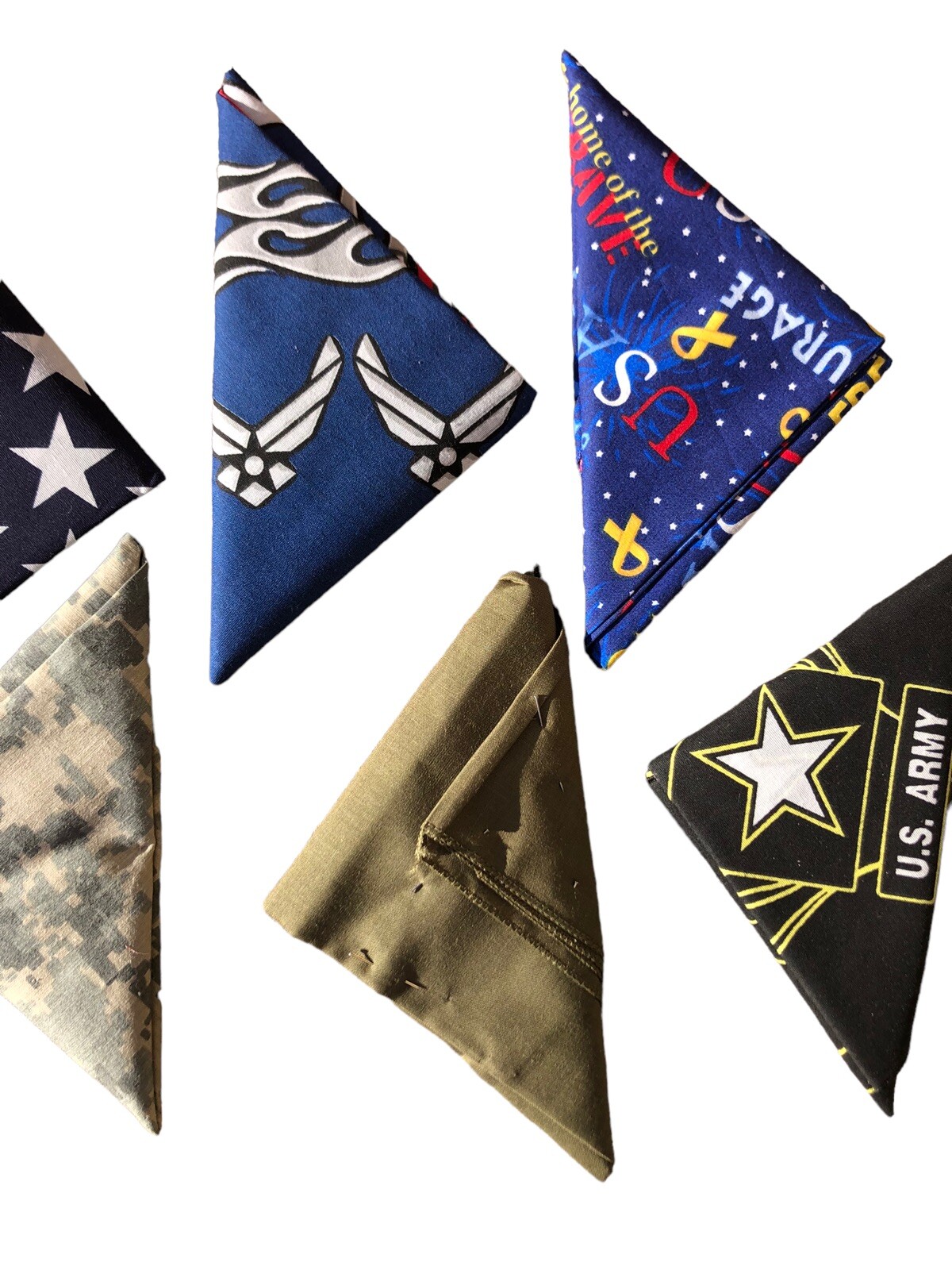 Handmade Patriotic Veteran Flag Display Army Navy Marines Vietnam War Bandana