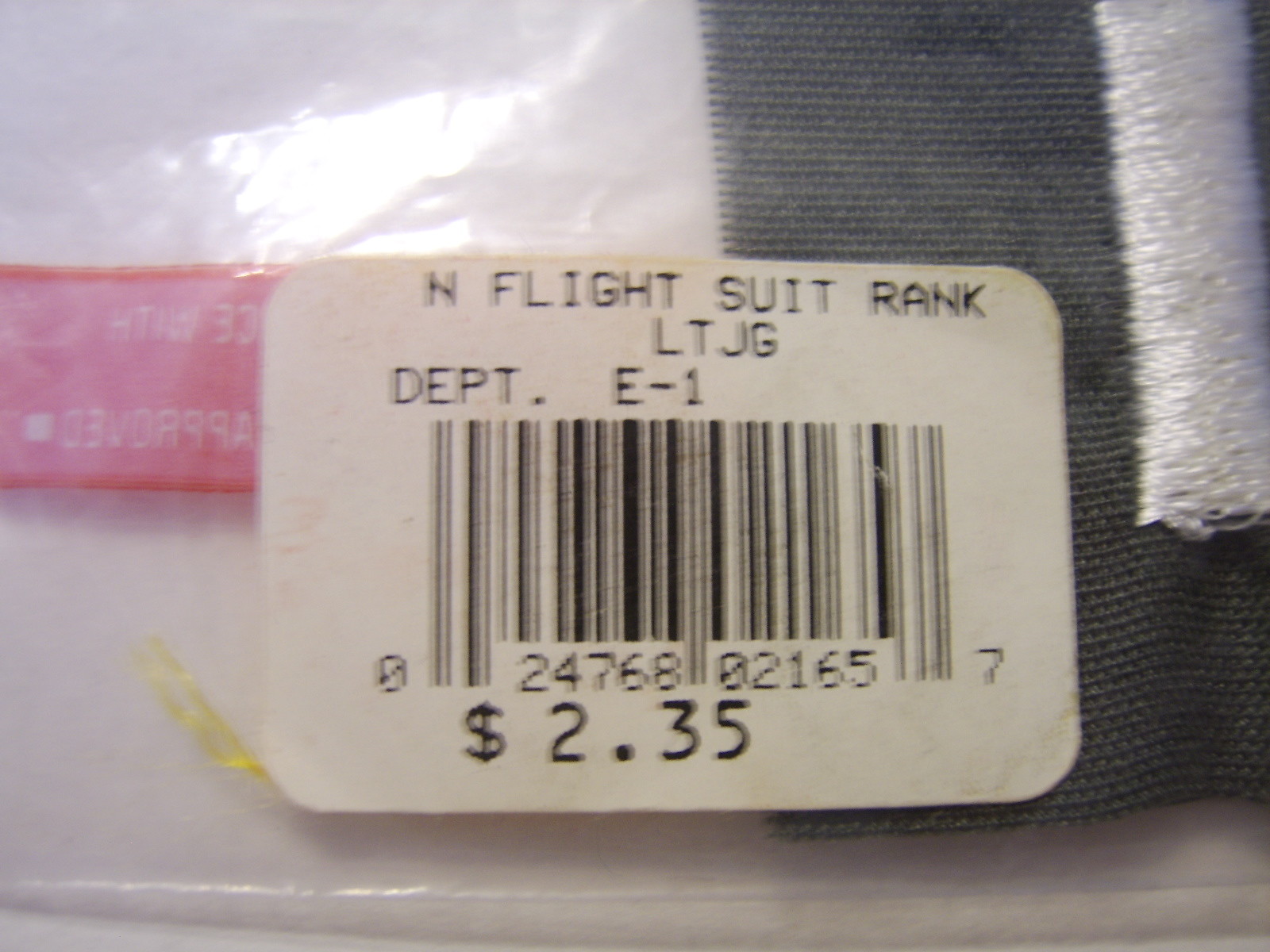 NAVY LIEUTENANT JUNIOR GRADE- LTJG FLIGHT SUITE RANK – 2 PAIR IN VANGUARD PACK