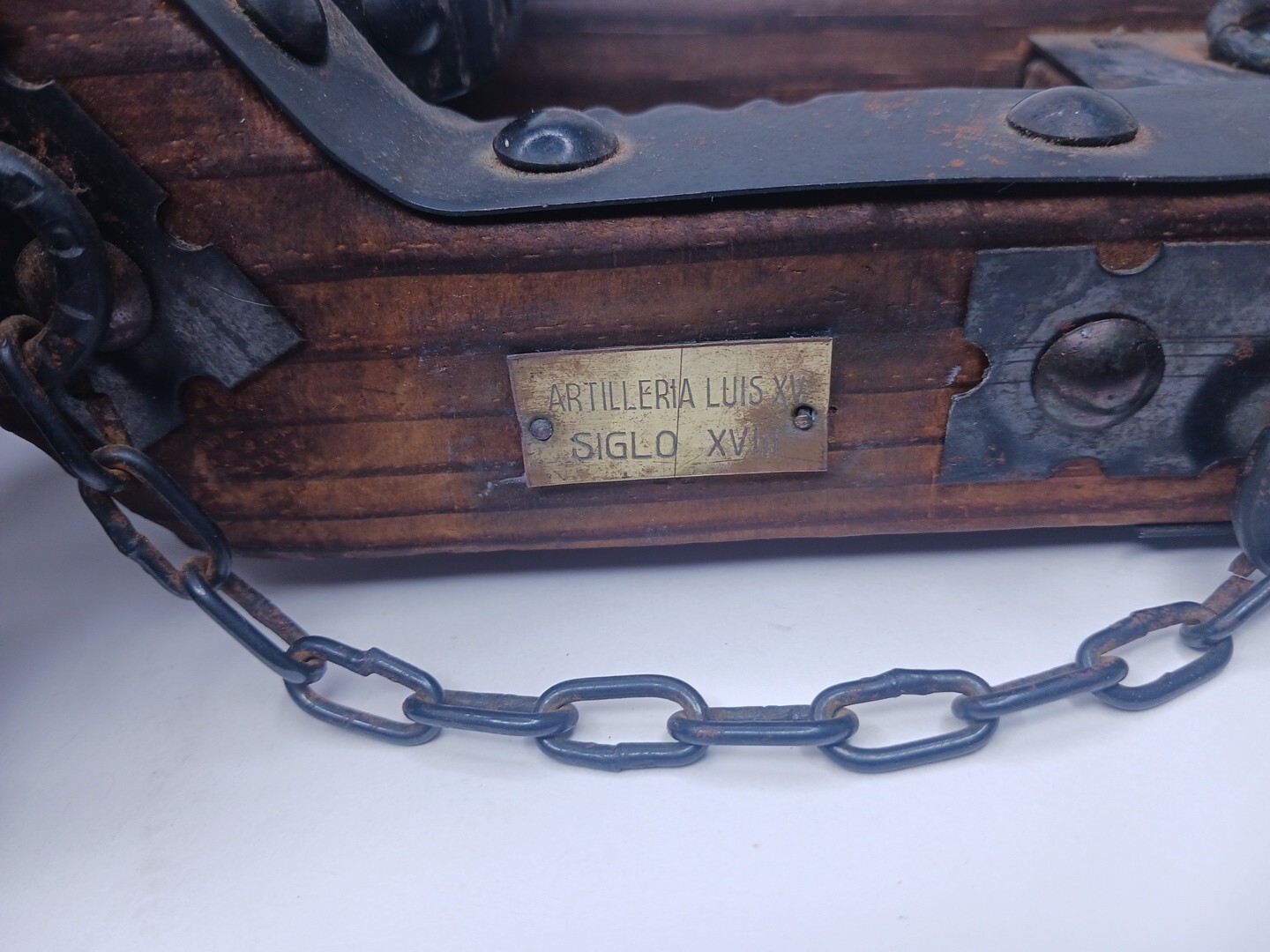 Vtg Artilleria Luis XV Siglio XVIII Replica Wood Display Cannon 14.5″ 9″ Barrel