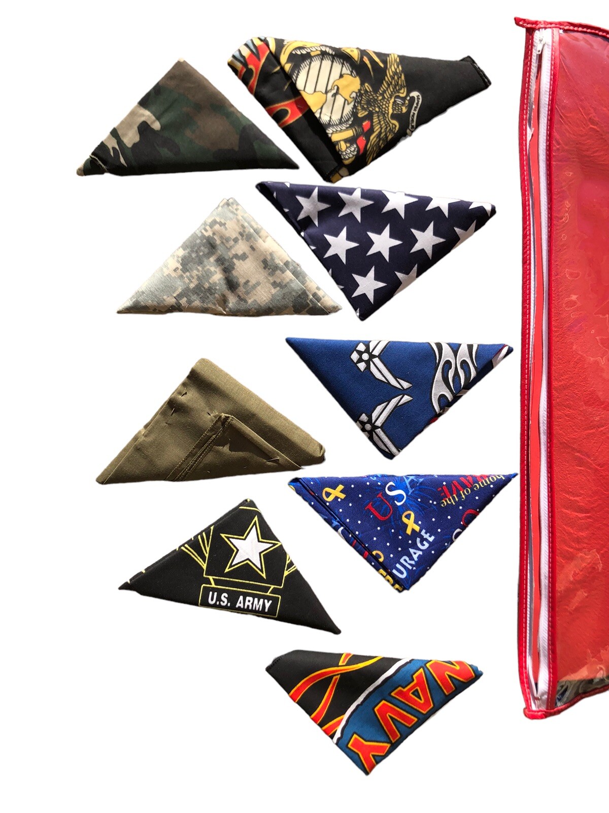 Handmade Patriotic Veteran Flag Display Army Navy Marines Vietnam War Bandana