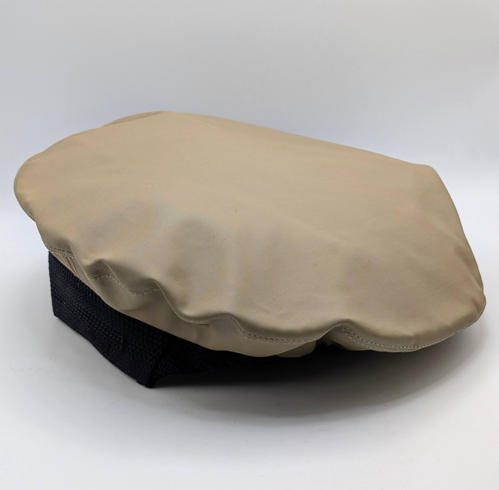 Vintage Bernard Snap Cap Cover U.S. Military Uniform Hat Cover Beige Tan Vinyl