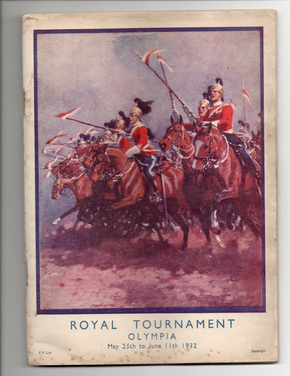 1932 English Military Program from the Royal Tournament Olympia