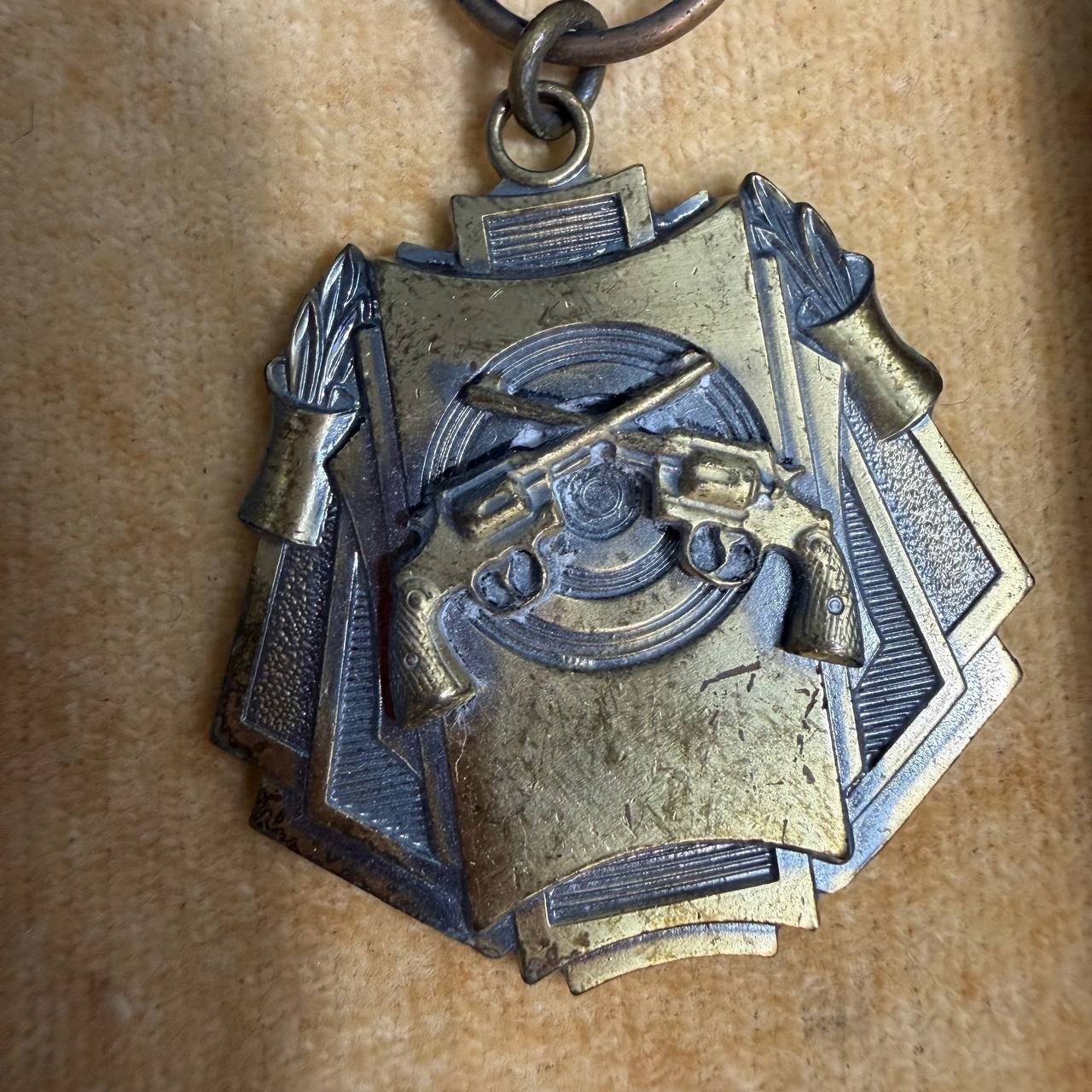Vintage NRA Center Fire National Course Civilian 2nd Place Team Medal w Case