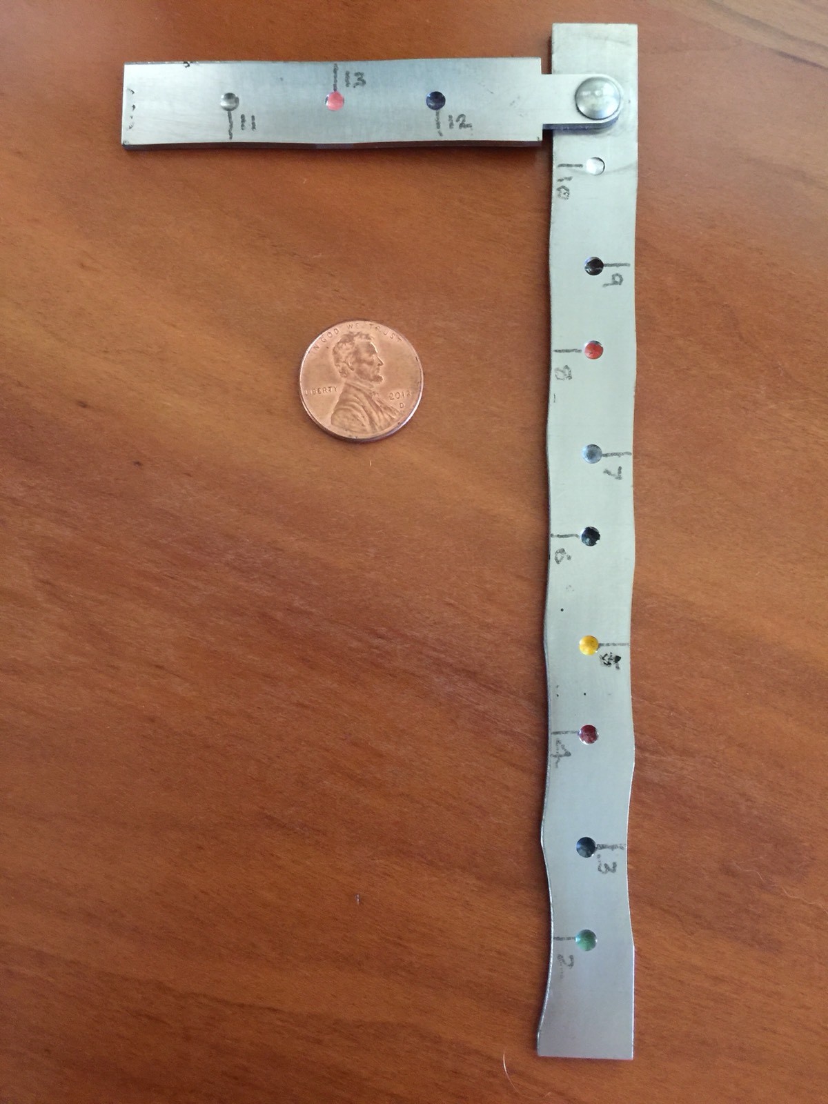 Military Special Use Steel Ruler Unknown Origins/Markings CV-A Prop Navy Aero