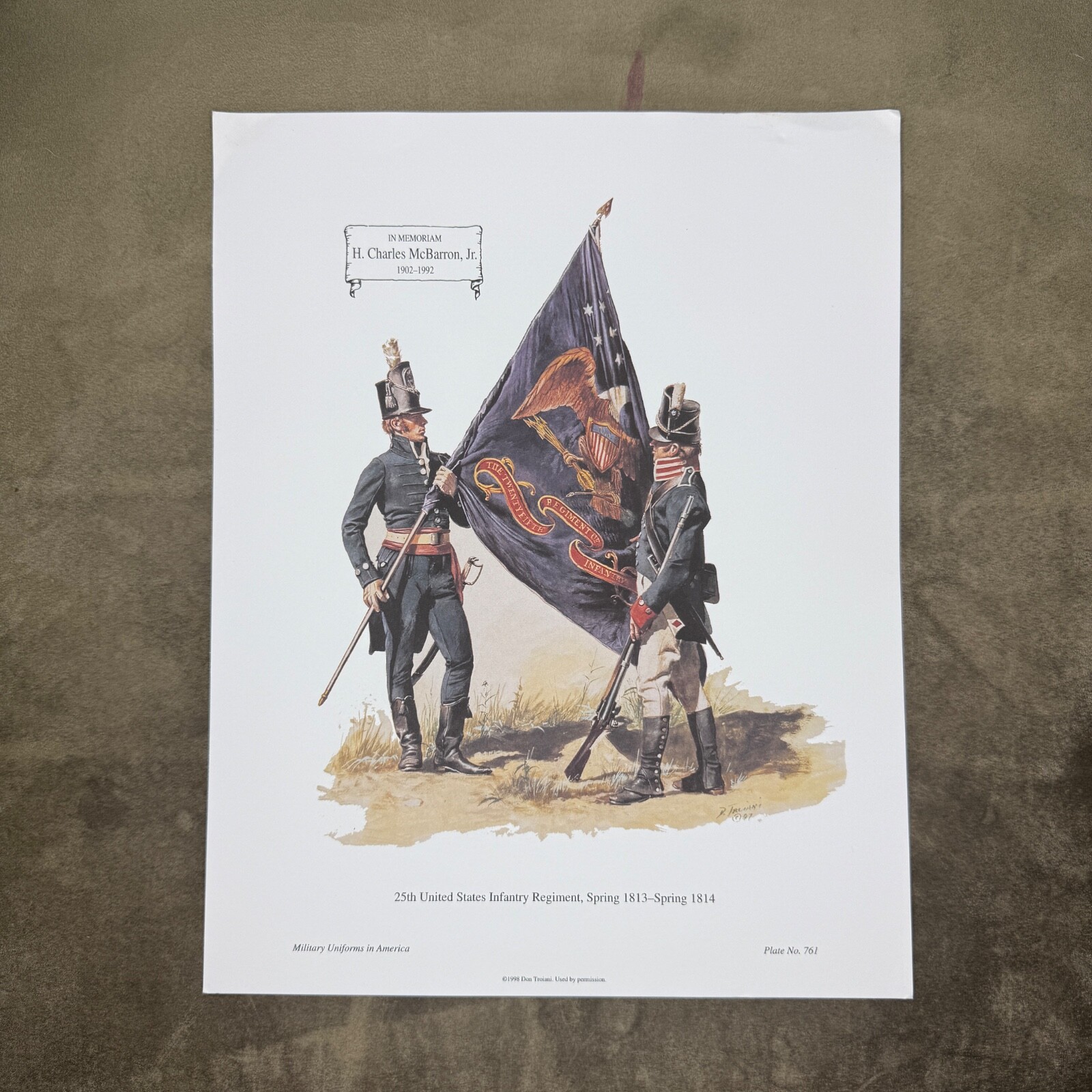 Plate 761 25th United States Infantry Regiment, Spring 1813-Spring 1814