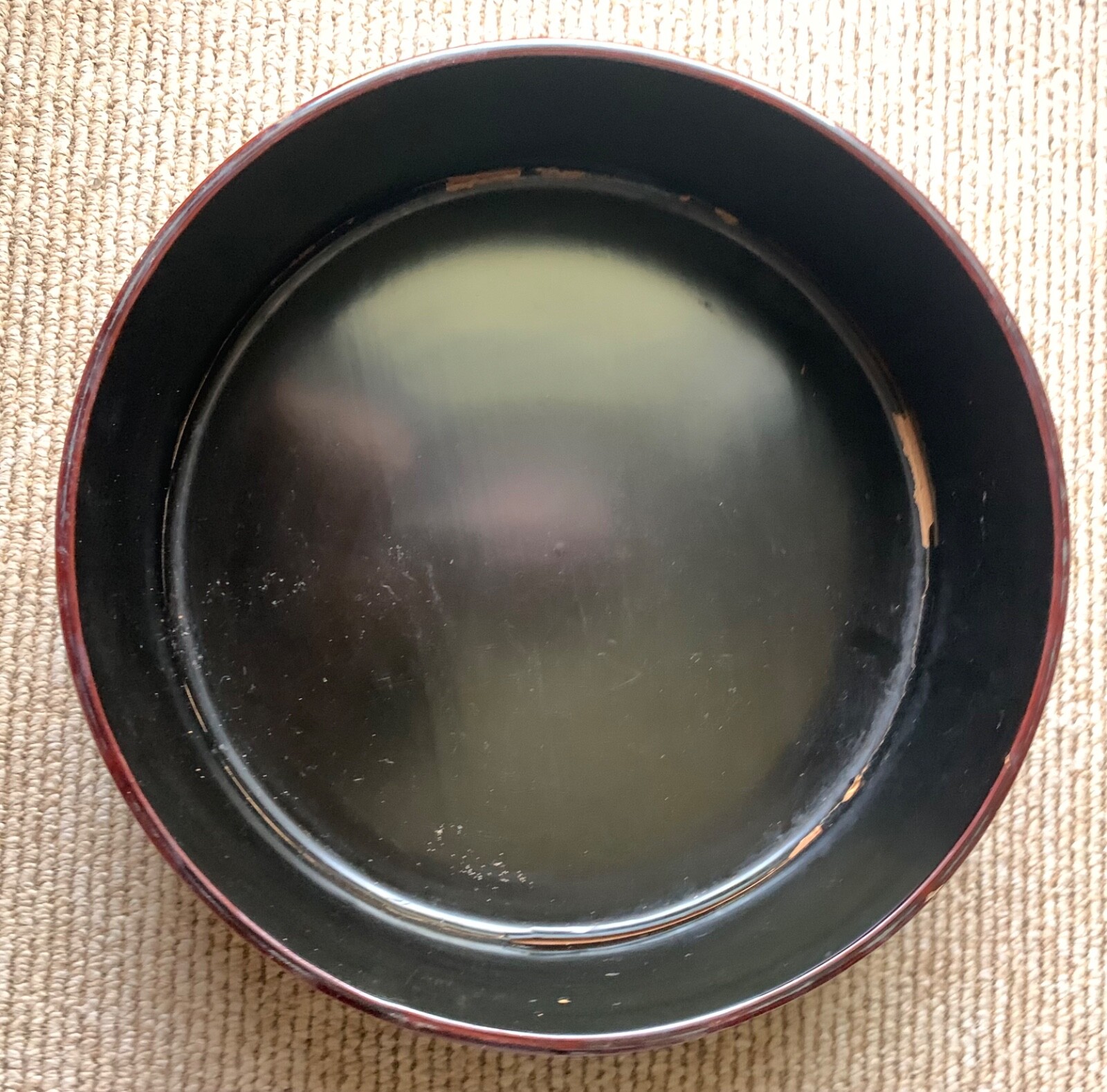 Vintage Wood Hand Painted Flowers Keepsake Round Box, Camp Hakata, Japan 1950’s