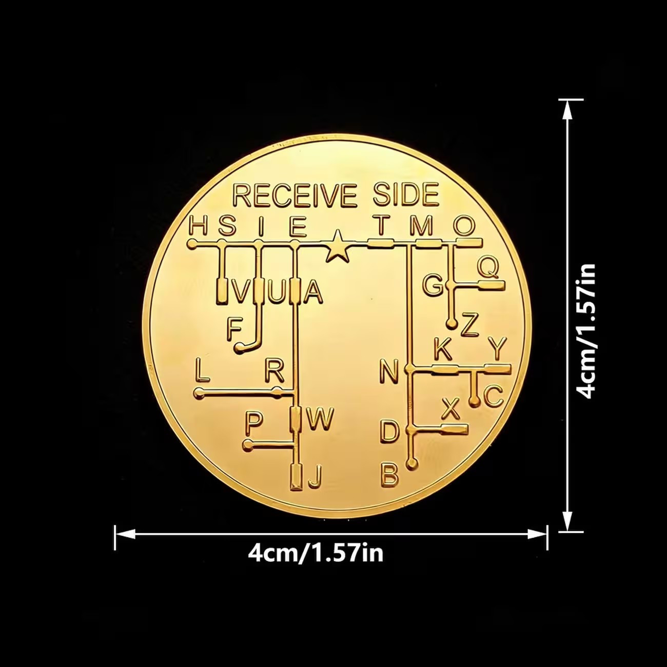 Gold Morse Code Commemorative Coin Souvenir – Send & Receive Sides