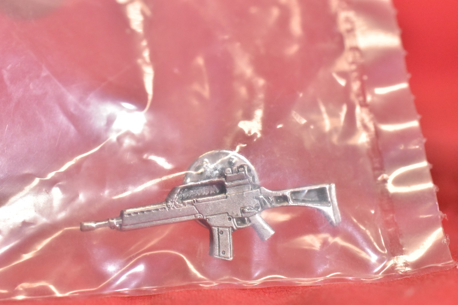 HK G36 Pewter Lapel Pin in Vintage West German Packaging