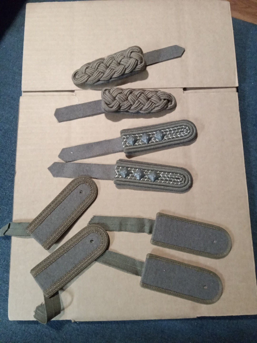 Vintage East German Shoulder Boards – UNISSUED, 4 Pair