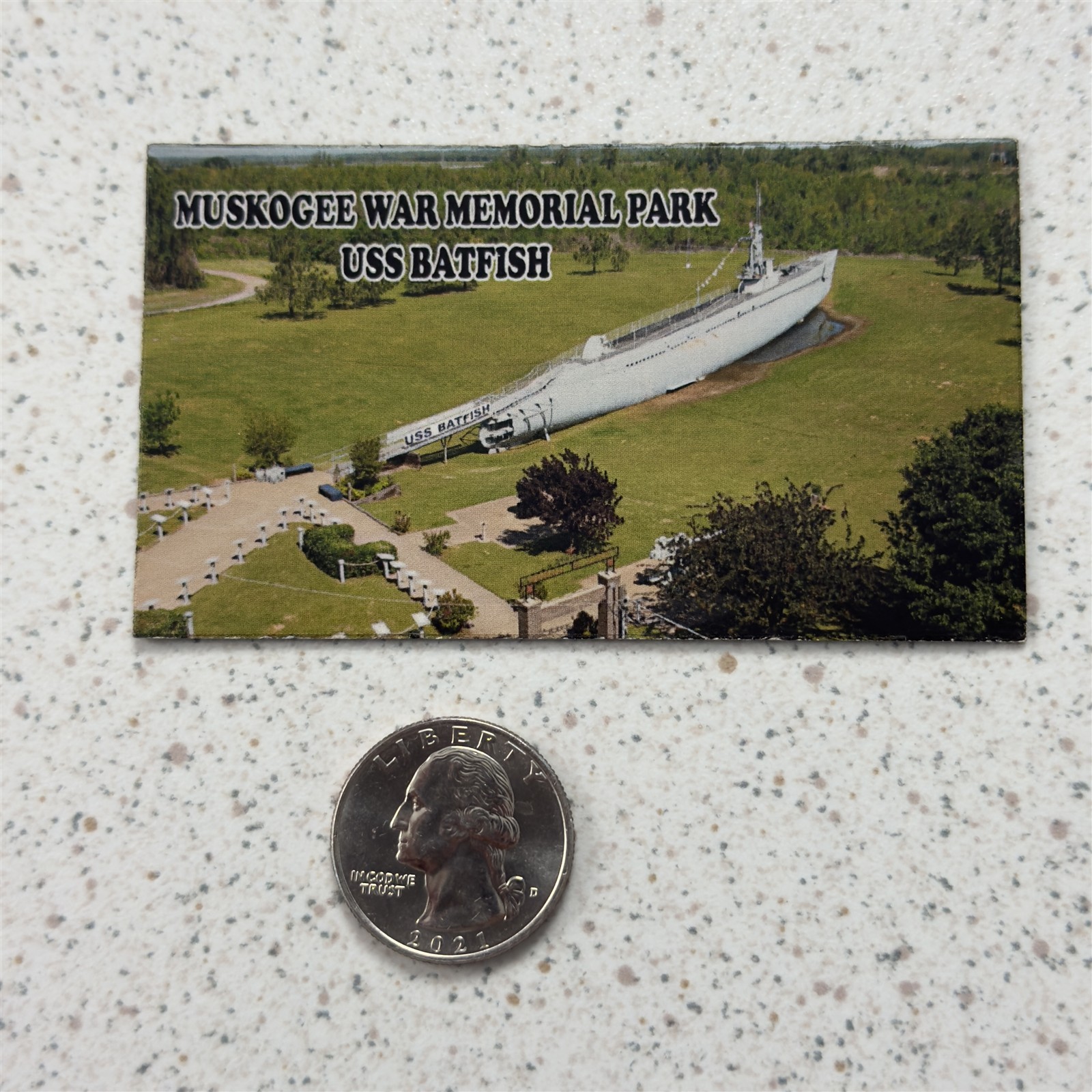 USS Batfish Muskogee War Memorial Park Souvenir Military Thin Magnet #52788