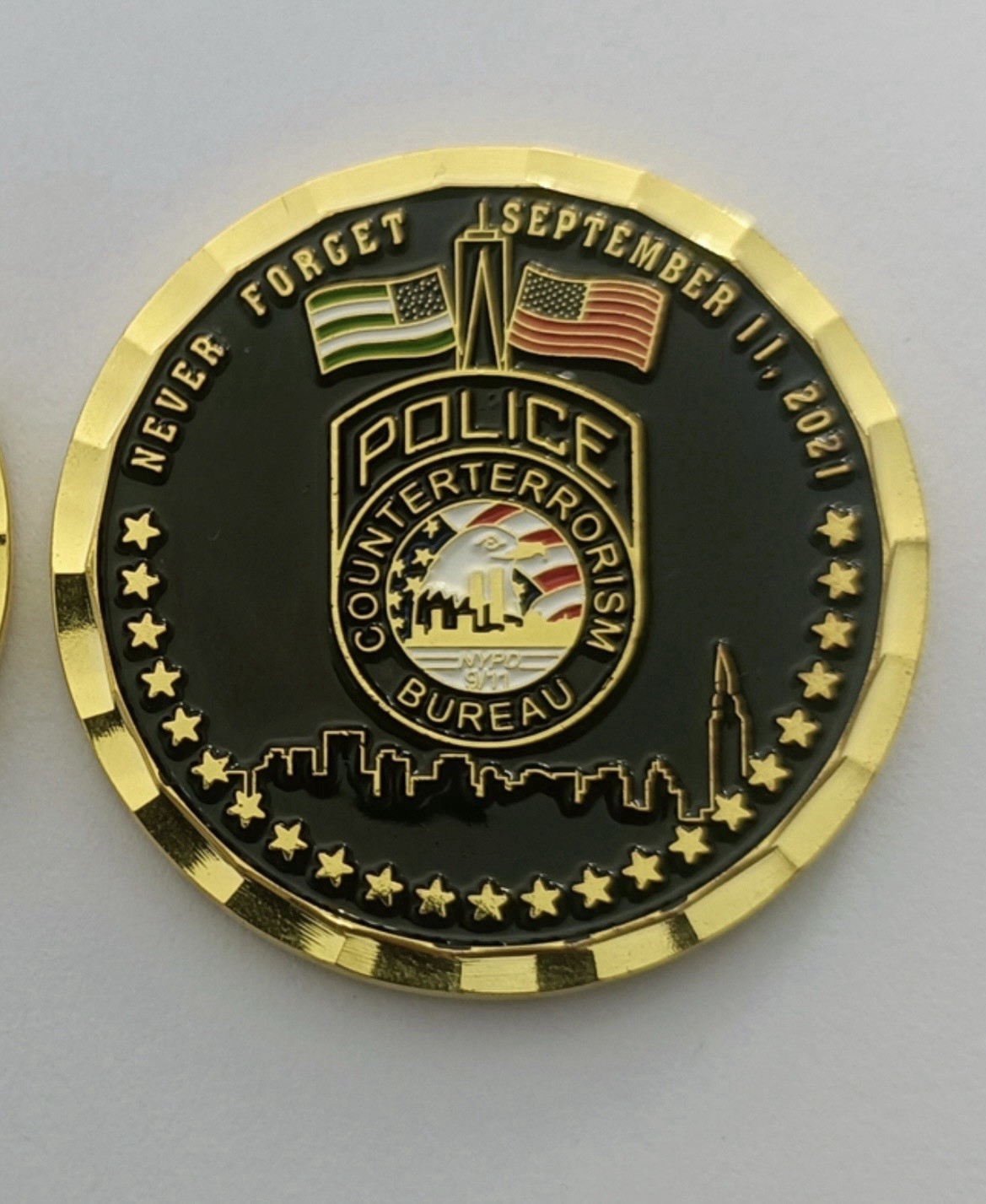 NYPD Challenge Coin Counter Terrorism Bureau 9/11 20th Anniversary 2001-2021