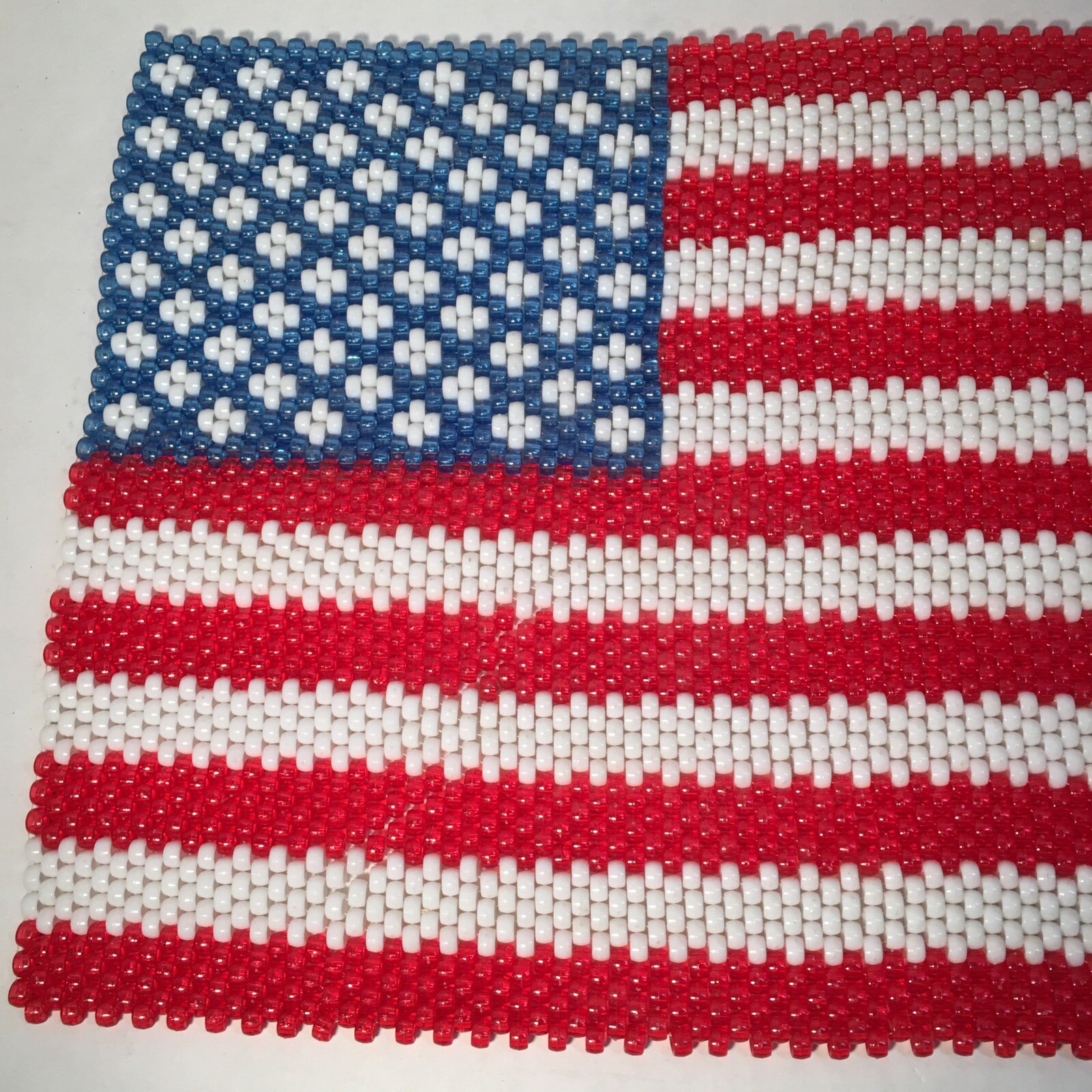 American Flag 15” Handmade Beaded