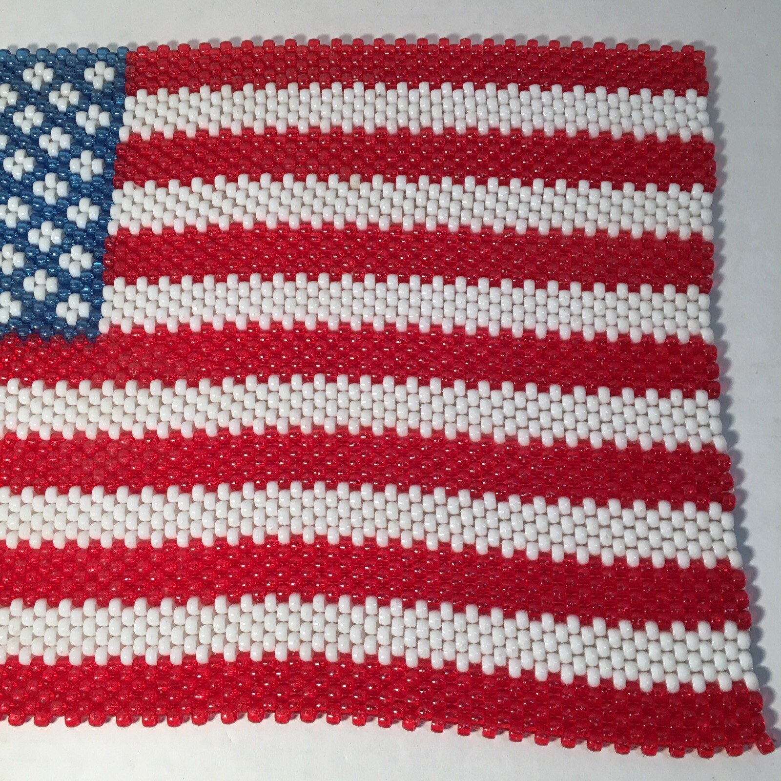 American Flag 15” Handmade Beaded