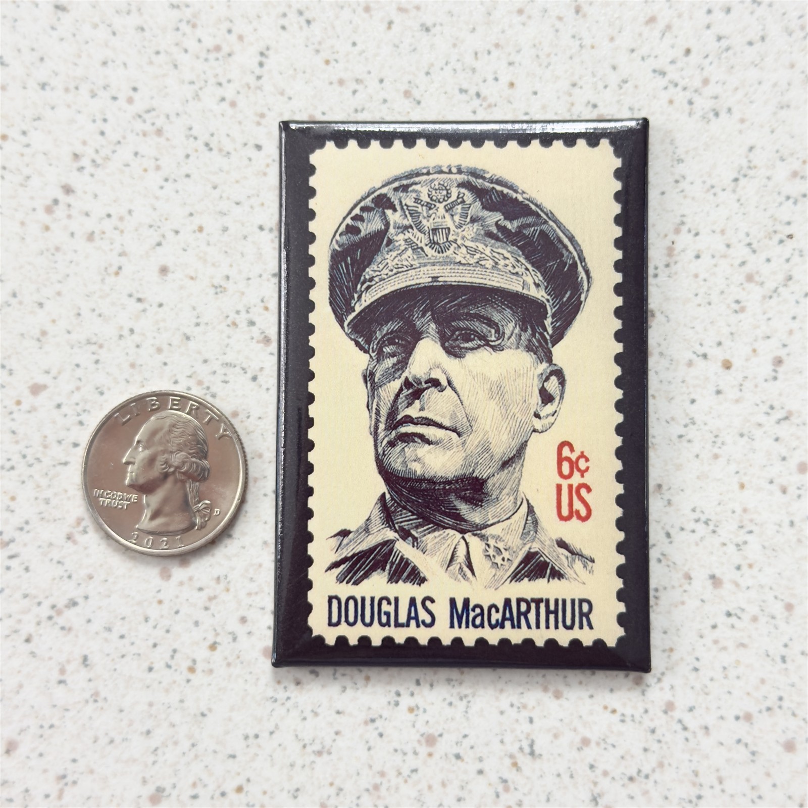 Douglas MacArthur 6 Cent USPS Postal Stamp Souvenir Military Magnet #52784