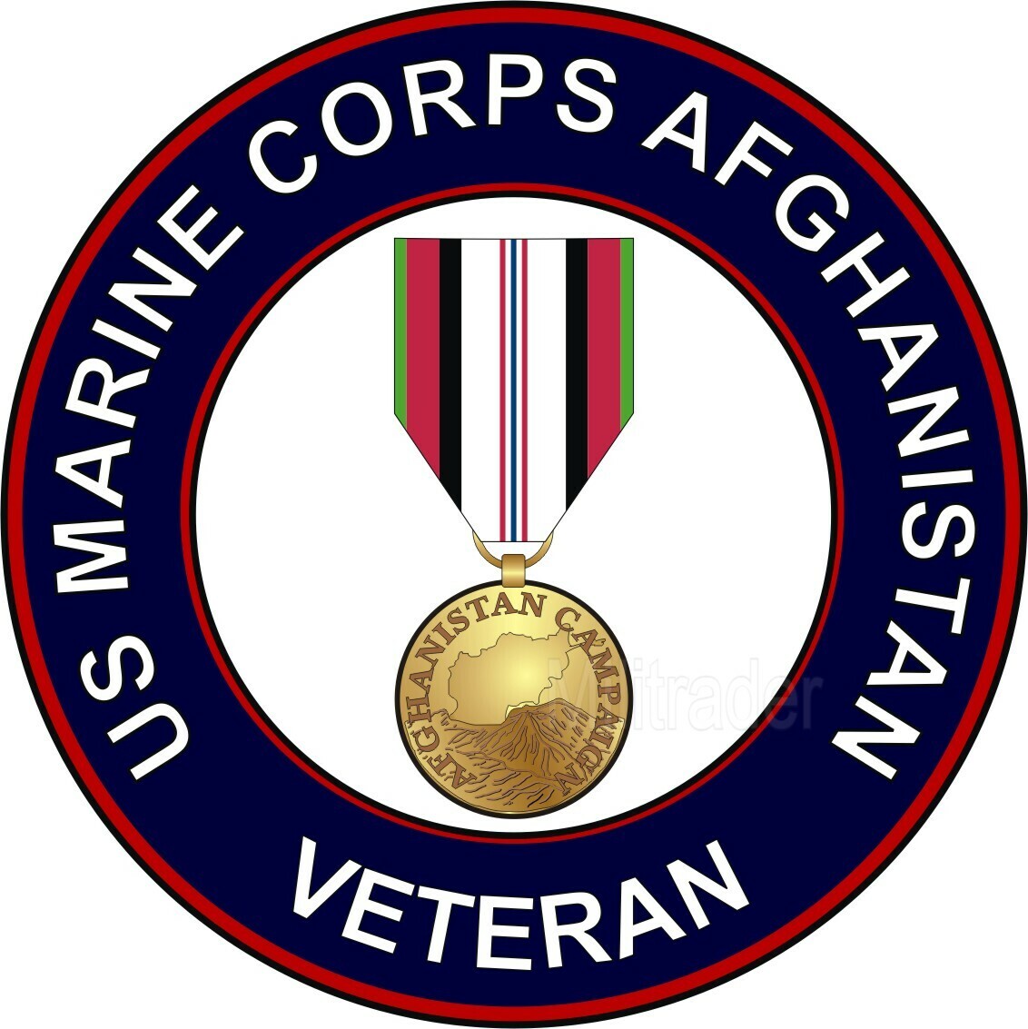 USMC Marines Afghanistan Veteran 5″ Decal