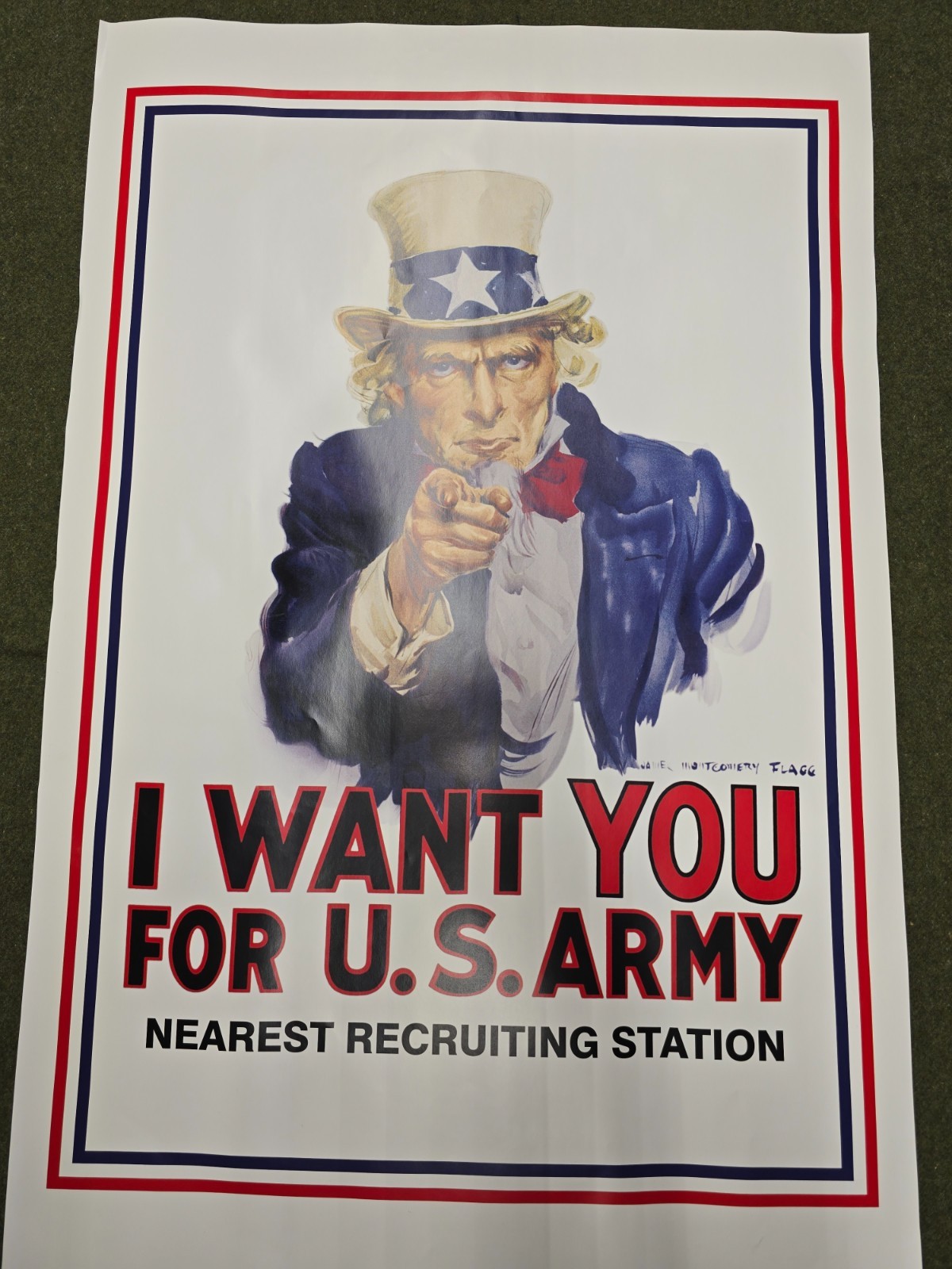 REPRODUCTION Uncle Sam I Want You Poster