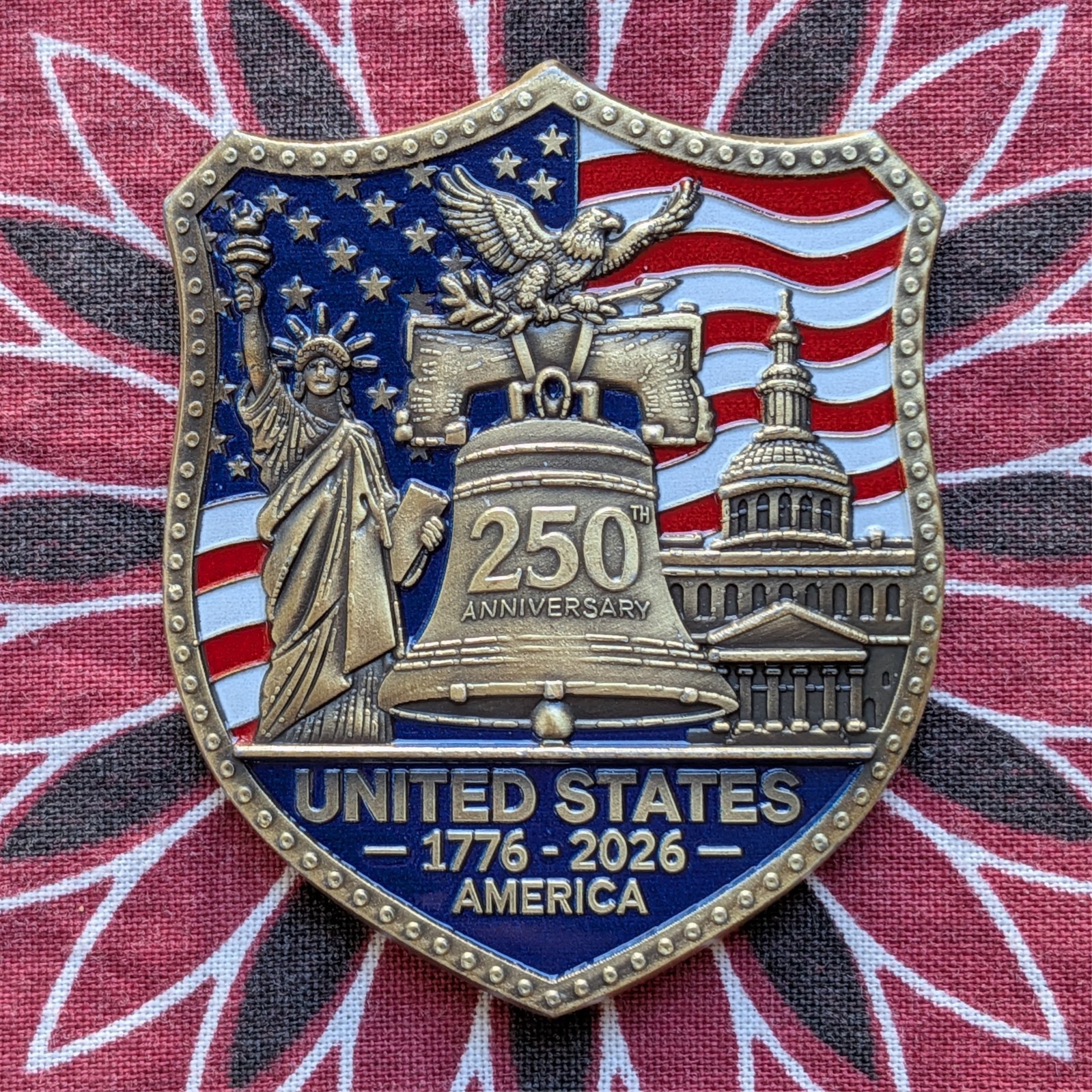 250th Anniversary USA Statue of Liberty Challenge Badge Commemorative Coin Mint
