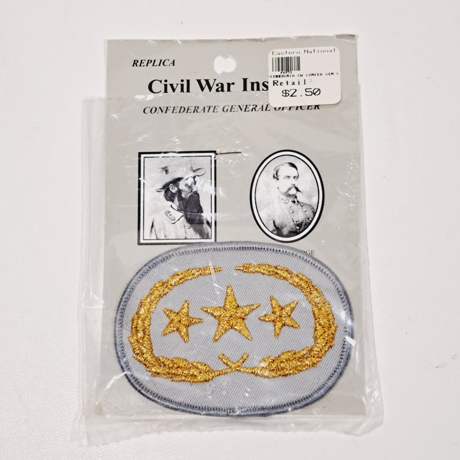 Civil War Insignia Confederate General Officer Replica Patch