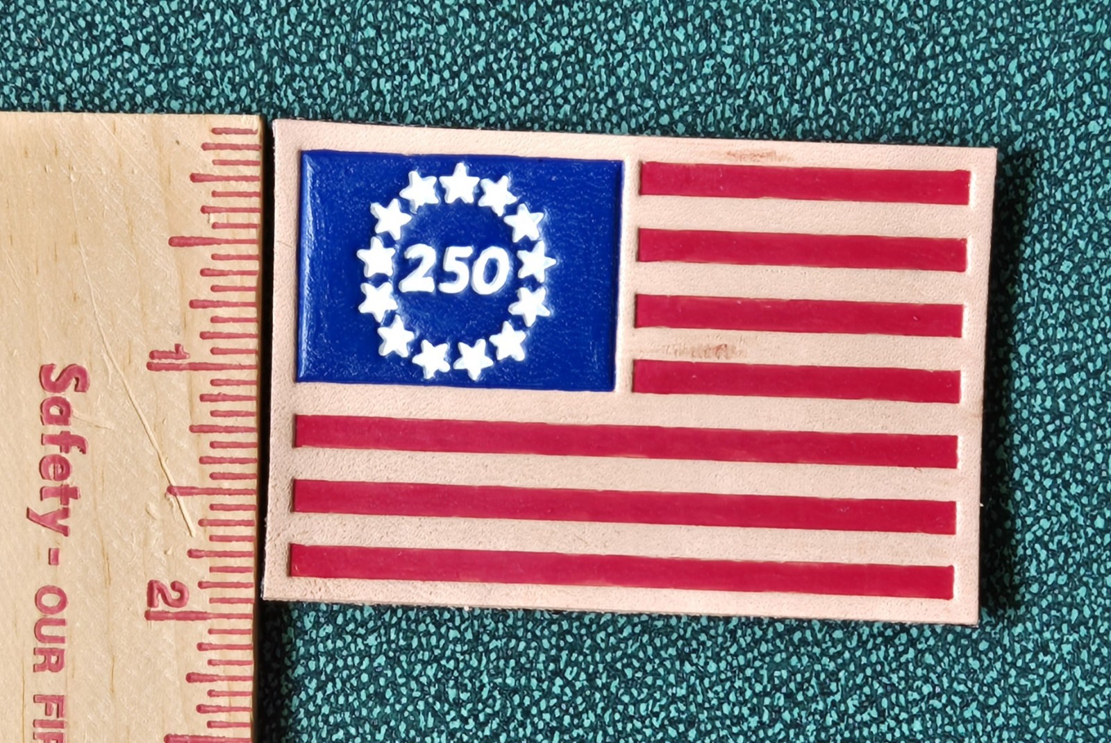 USA 250 Betsy Ross Leather Flag Tactical Patch Semiquincentenial