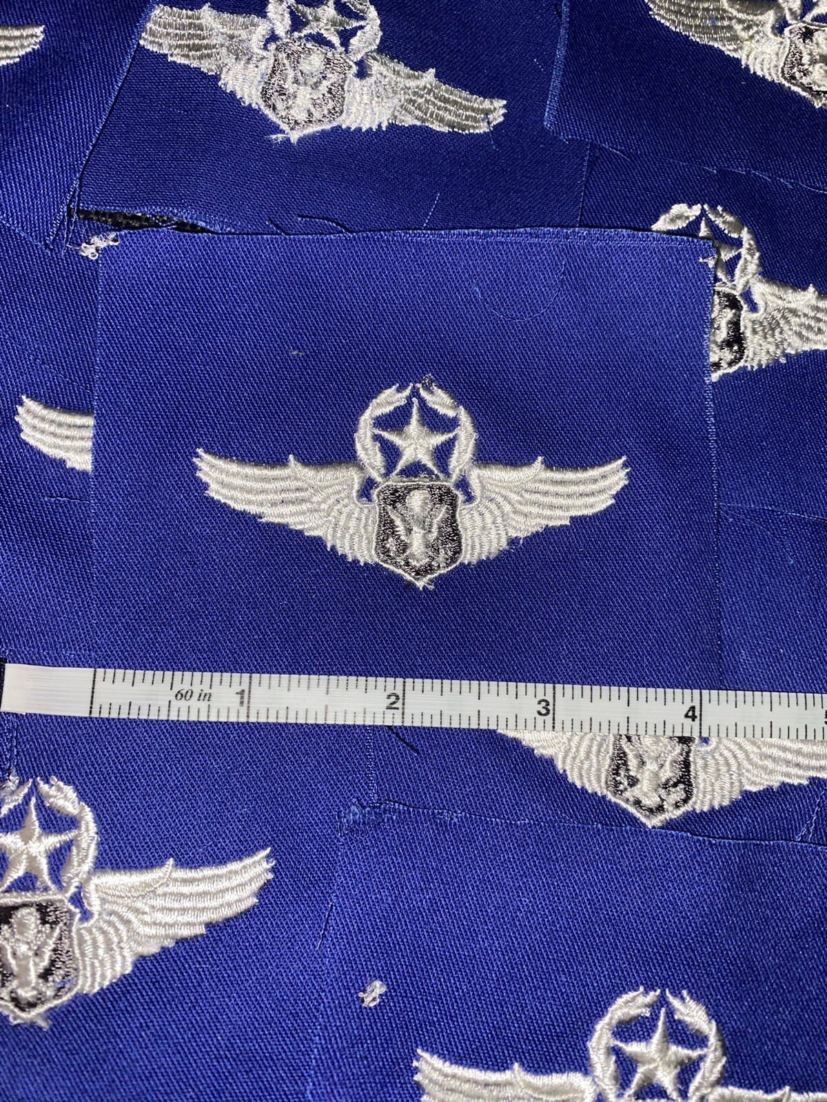 U.S. AIR FORCE MASTER AIRCREW WINGS BLUE Badge Sew-On PATCHES – VINTAGE