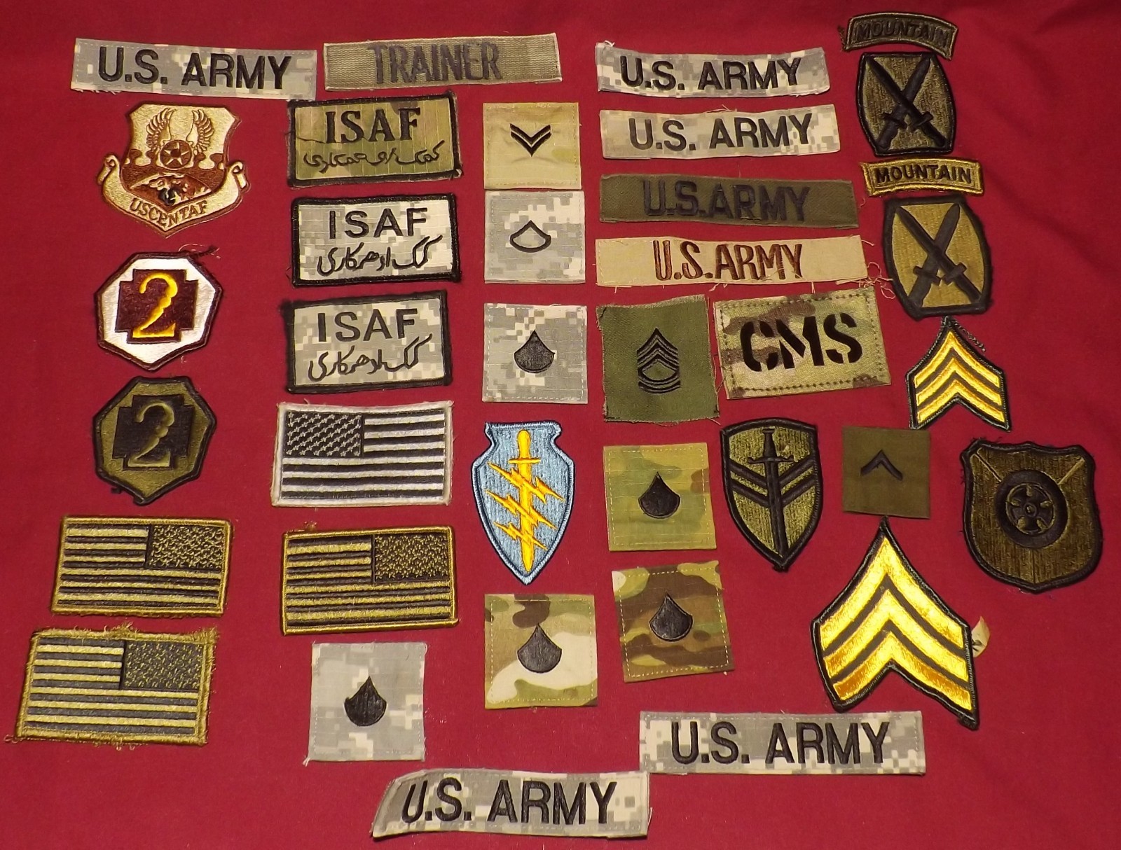 US ARMY PATCHES LOT SHOULDER SLEEVE INSIGNIA SUBDUED Vietnam To Afghanistan