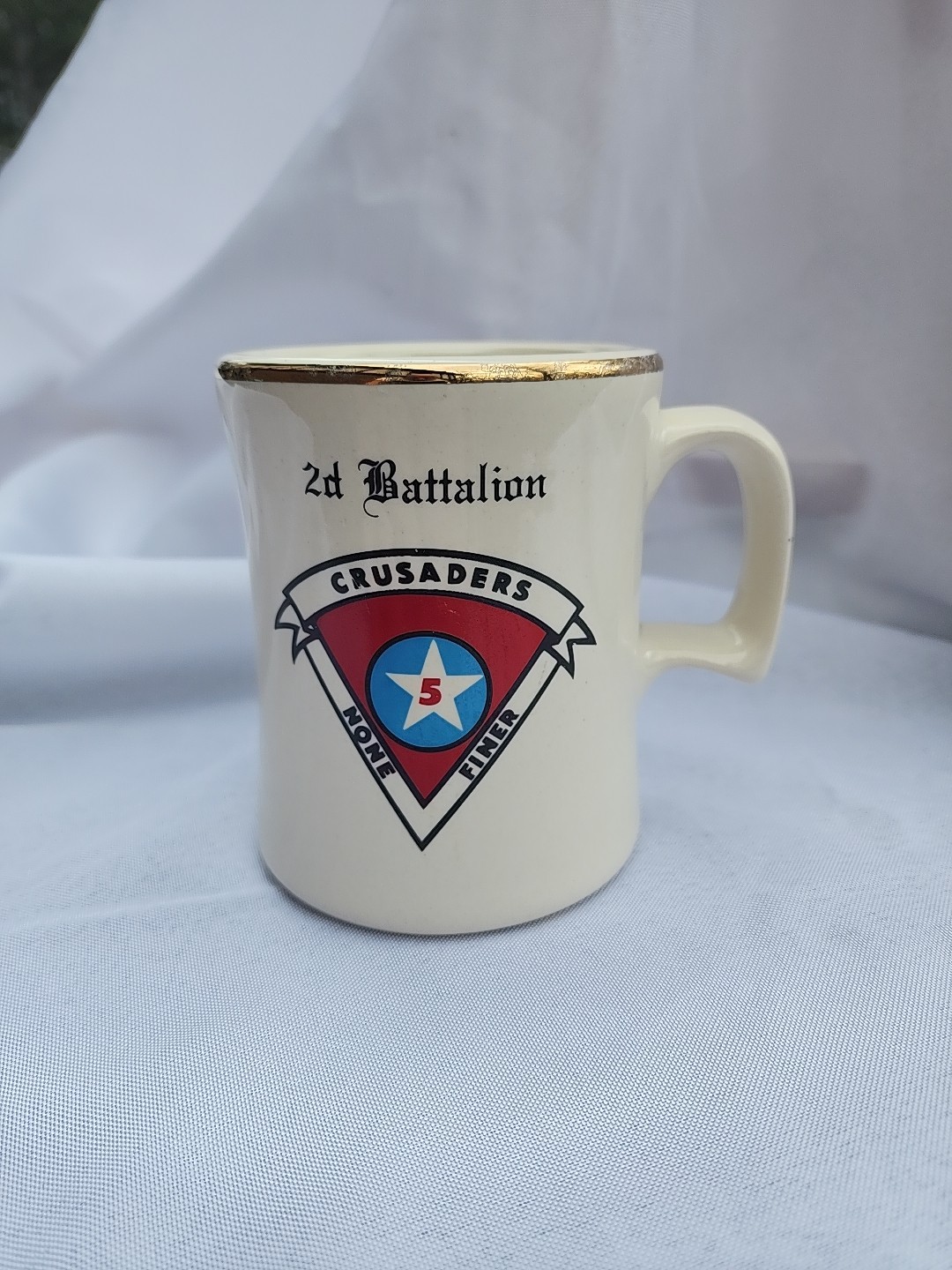 CRUSADERS 5th TRAINING BRIGADE FORT DIX NJ COFFEE CUP MUG US ARMY NONE FINER