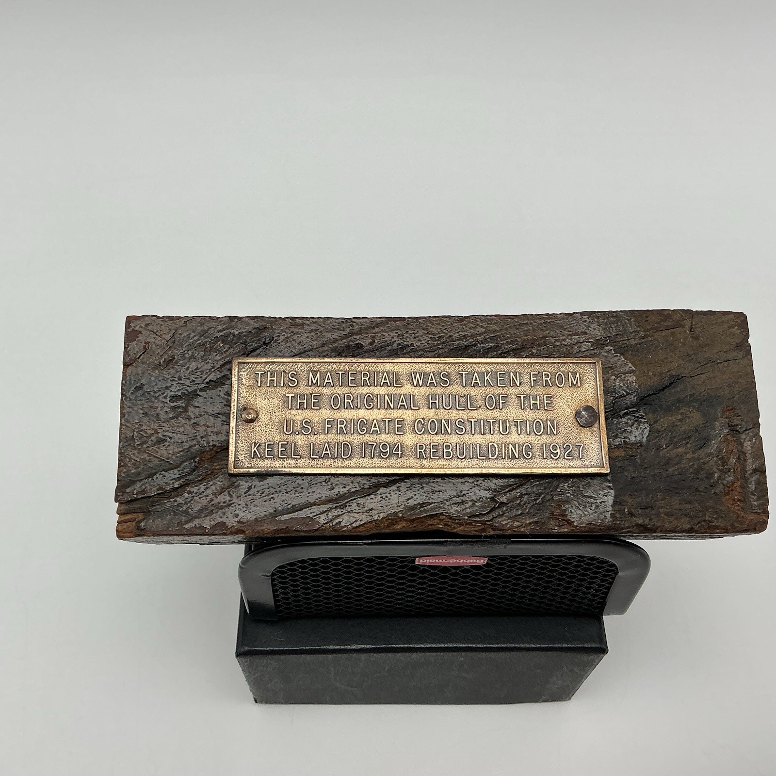 US Frigate Constitution 1794 Wood Piece Taken From the Hull in 1927 Rare History