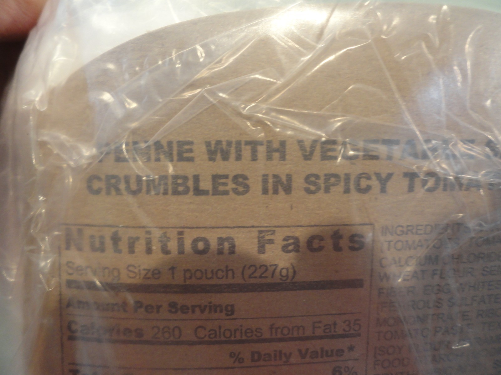 2 QTY PREPPER SURVIVAL MEAL READY TO EAT MRE LOW SODIUM PENE & CHEESE TORTELLINI