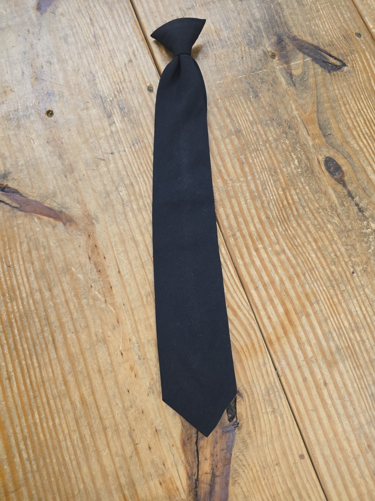 AAFES Army & Airforce Black Clip-On Necktie
