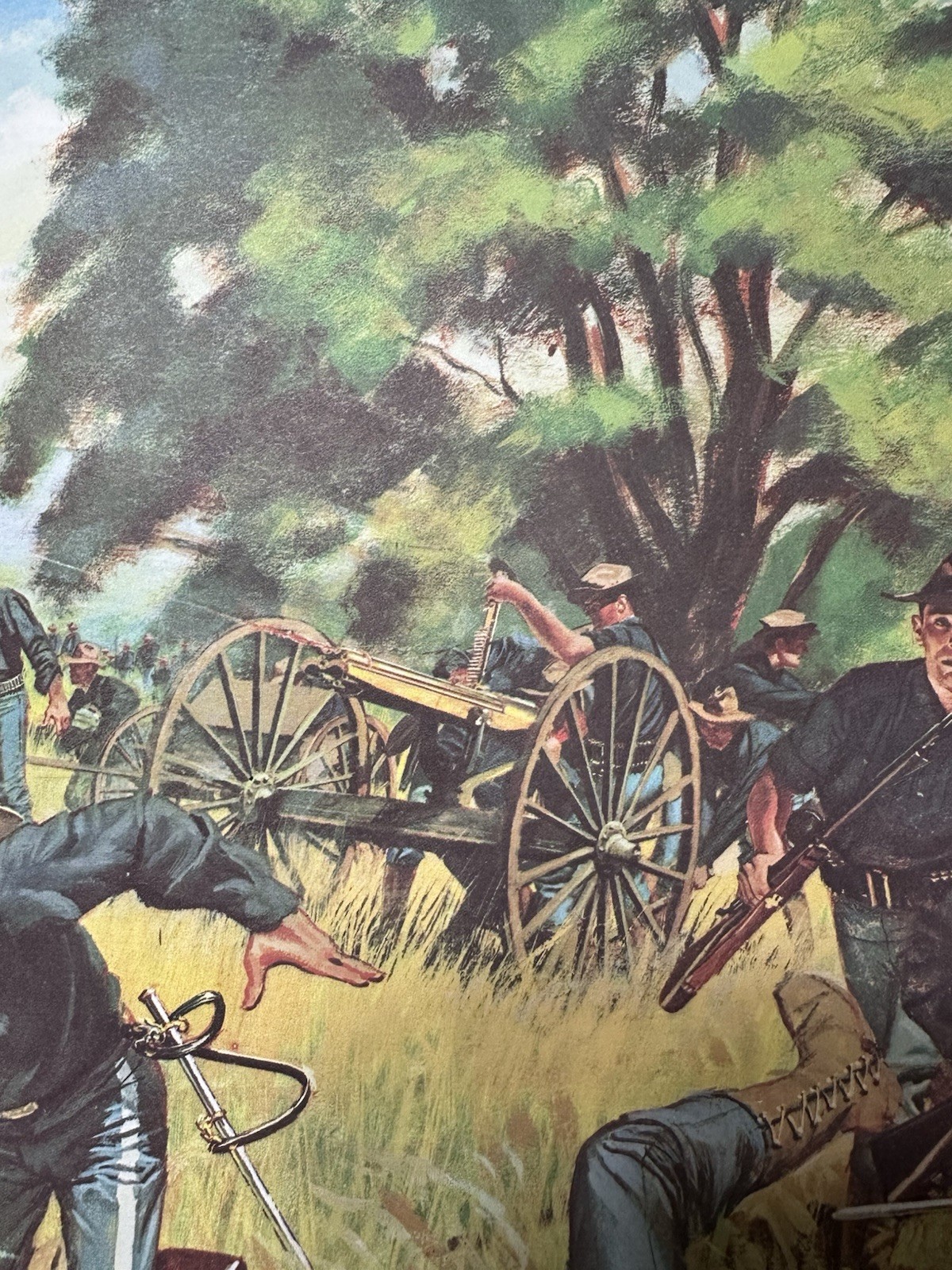 US Army Poster “Gatlings To The Assault” -H. Chas McBarron Jr. -1950s War Office