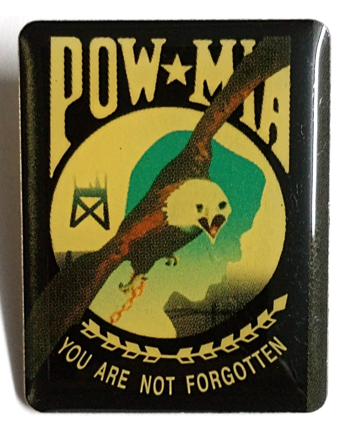 POW MIA You Are Not Forgotten Eagle Enamel Lapel Hat Military Pin 1.25″h NEW