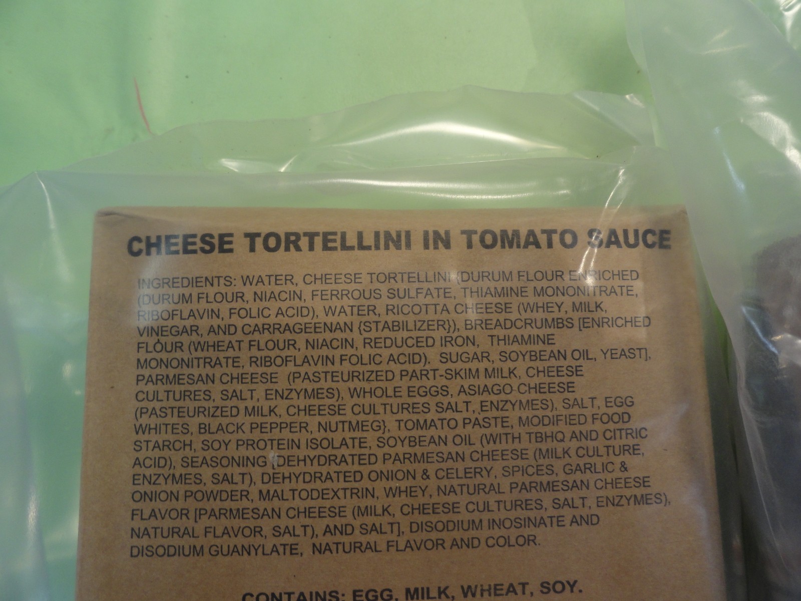 2 QTY PREPPER SURVIVAL MEAL READY TO EAT MRE LOW SODIUM PENE & CHEESE TORTELLINI