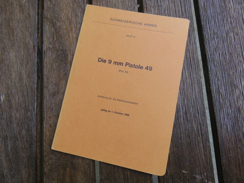 SIG P49 P210 armorer manual Swiss army military pistol p-210 K31 neuhausen 210