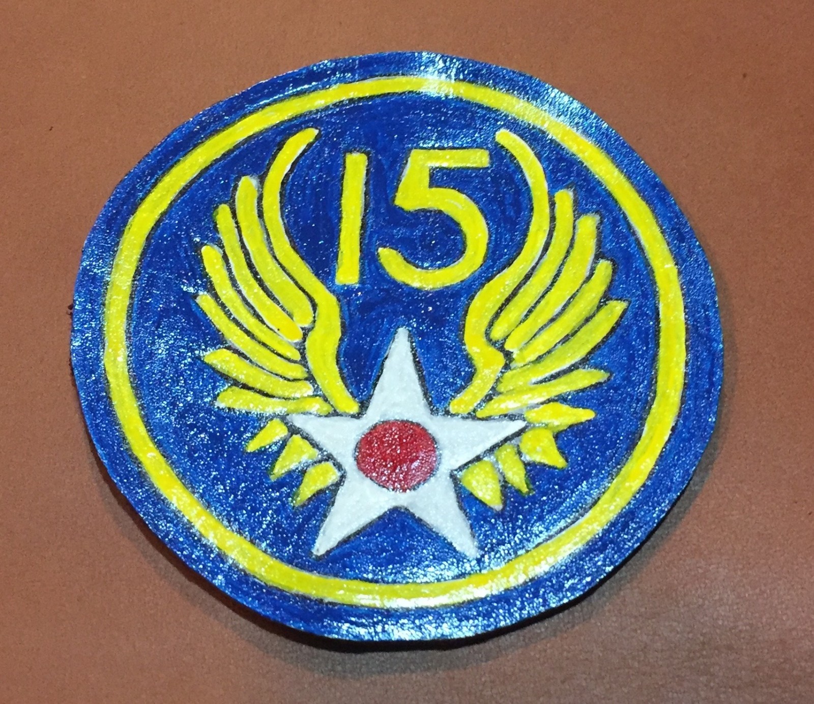 Hand painted Set of reproduction Red-Tailed P-38 302nd Fighter Group Patches.