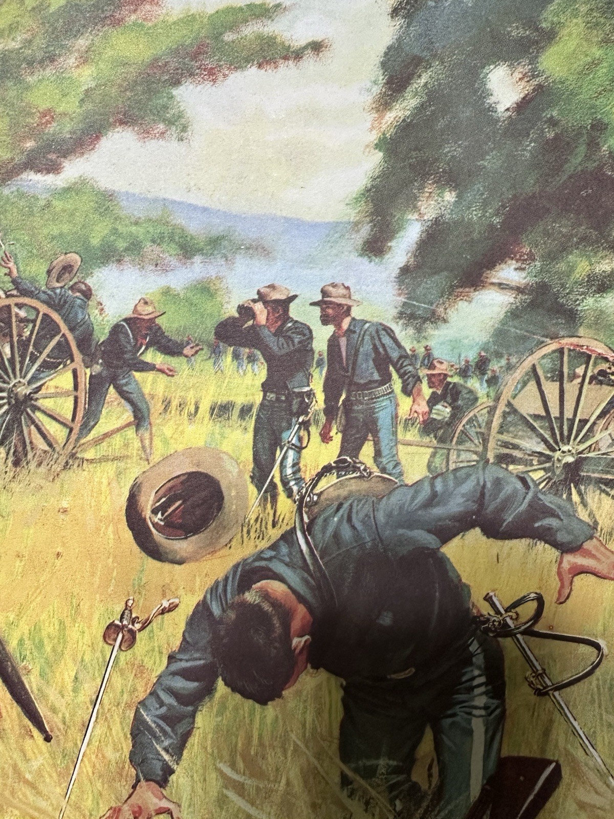 US Army Poster “Gatlings To The Assault” -H. Chas McBarron Jr. -1950s War Office