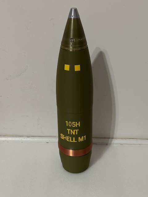 105MM 150H M1 Shell Replica Display 3D printed Reproduction Man Cave Howitzer