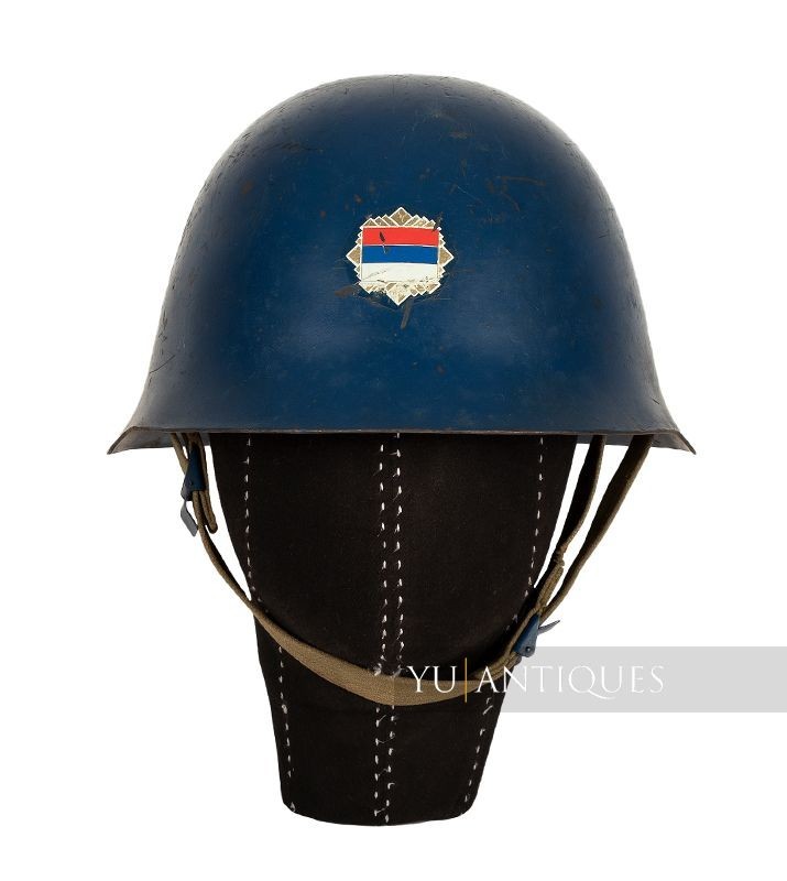 SRJ Yugoslavia Serbia Militia Milicia M59 M85 Steel Blue Hel met Casque Decal