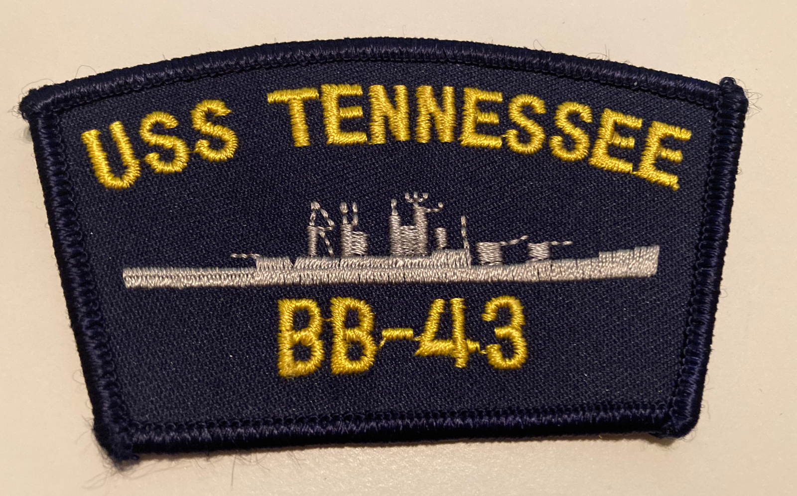 Embroidered Military Patch USS Tennessee BB-43 Navy ship NEW 3 3/4″ x 2 1/4″