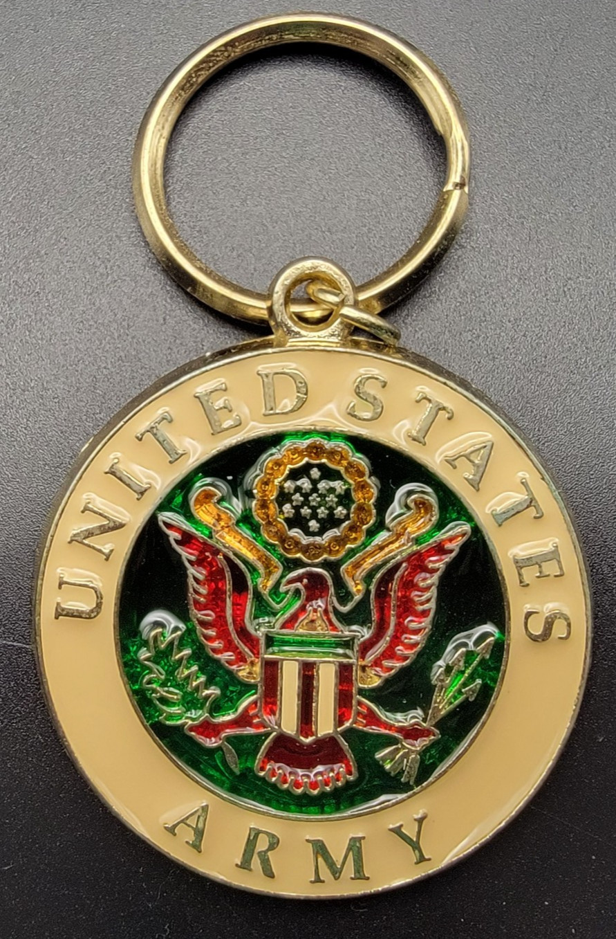 United States Army Metal/Acrylic Keychain Keyring