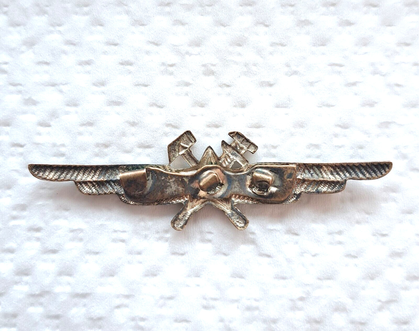1950’s Bulgaria Military Pilot Army Officer Air force wing enameled pin badge