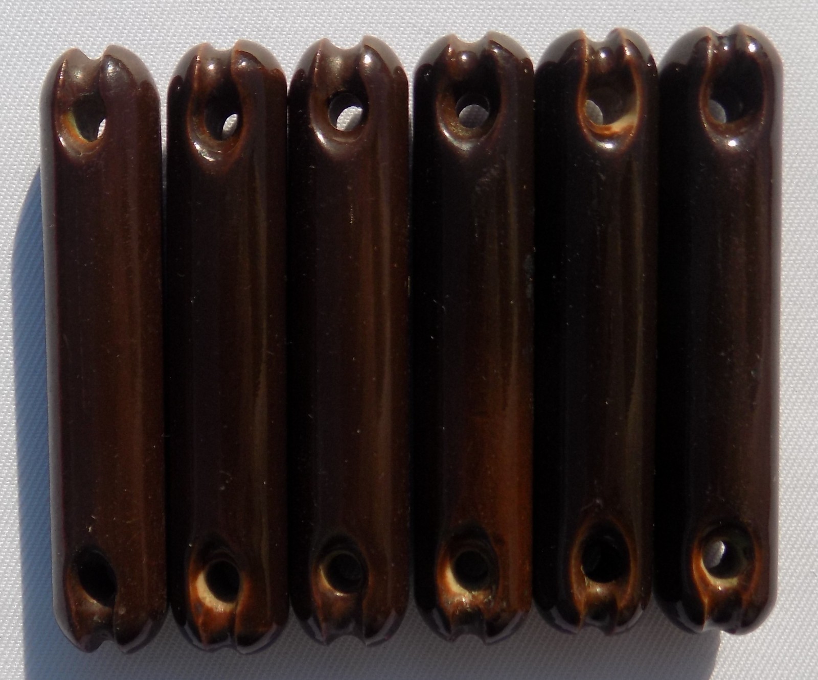 Vintage Military Radio Antenna Porcelain Insulator (Lot of 6pcs)