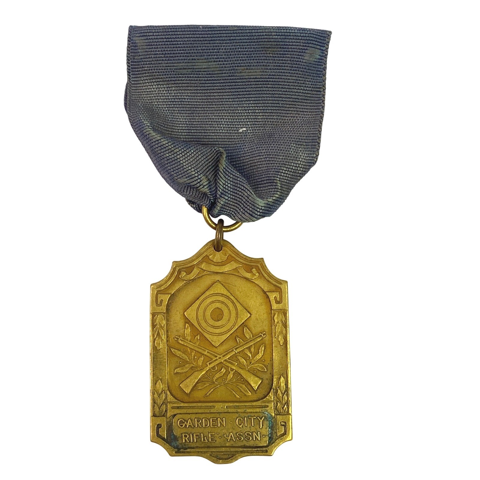 Vintage 1936 Garden City Rifle Assn Team Medal Award Shooting
