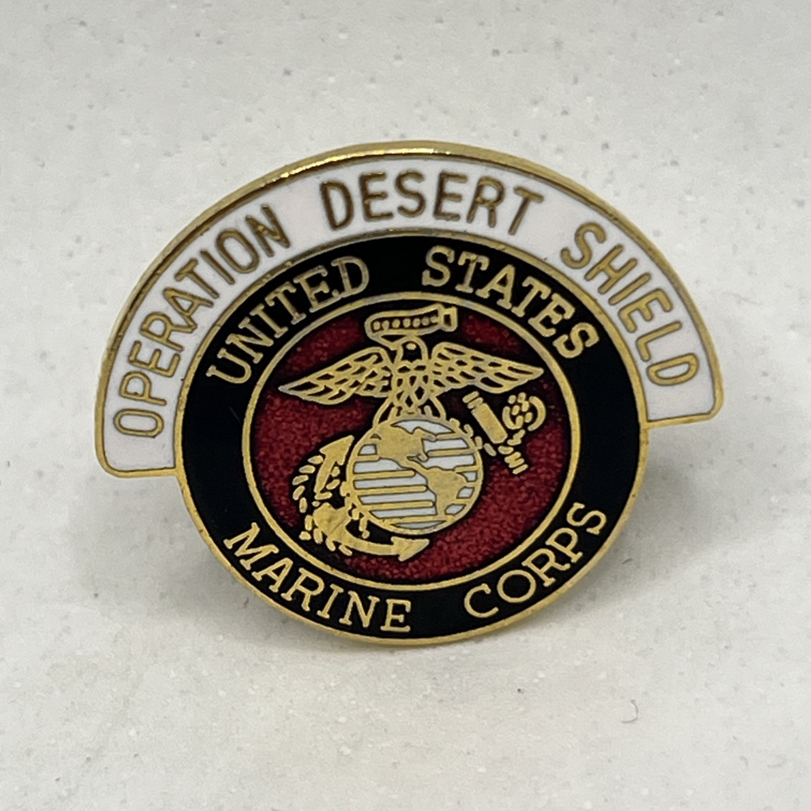 Marine Corps Operation Desert Shield Iraq Gulf War US Military Enamel Hat Pin